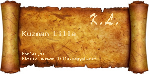 Kuzman Lilla névjegykártya